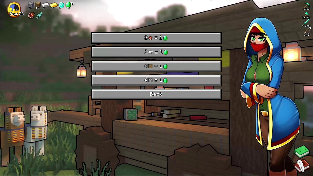 HornyCraft Minecraft Parody – Alex Gives Steve the Best Handjob Ever for Emeralds